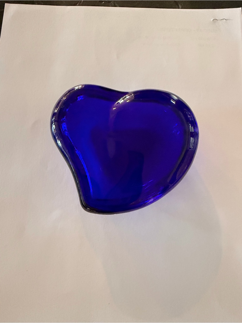 Elsa Peretti for Tiffany & Co. Cobalt Blue Heart-Shaped Glass Dish